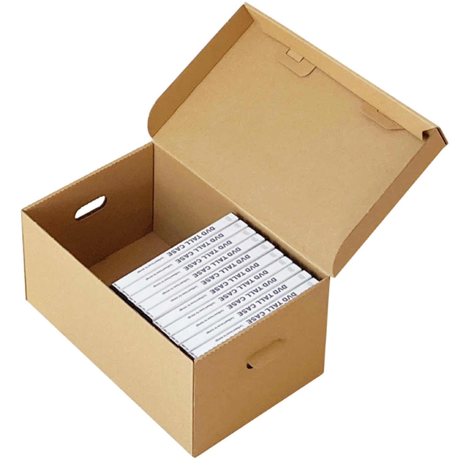 Amazon.co.jp: アースダンボール 収納ボックス DVDトールケース20枚用